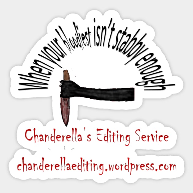 Defined Bloody Knife Sticker by chanderella